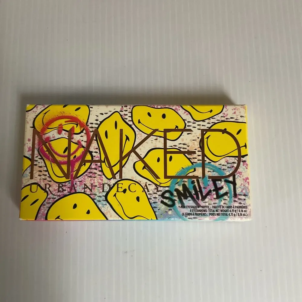 Urban Decay x Smiley Naked Mini Eyeshadow Palette – Bright & Neutral Colors NIB
